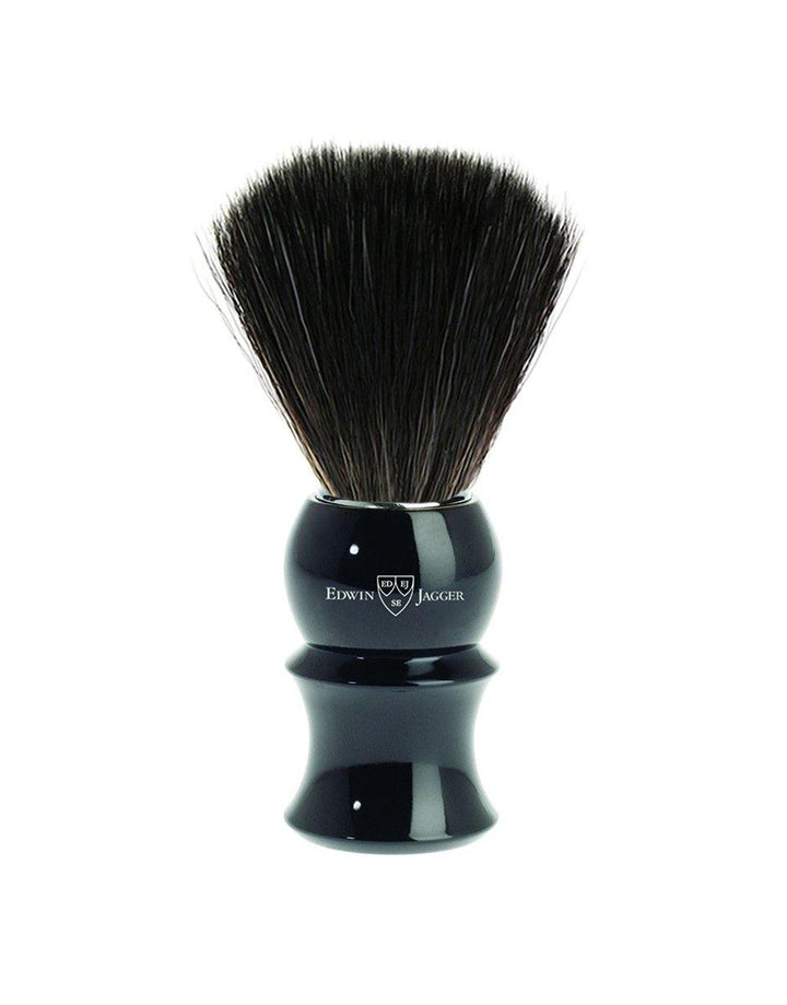 Edwin Jagger 21P16 Imitation Ebony Shaving Brush (Black Synthetic Brush) - SGPomades Discover Joy in Self Care