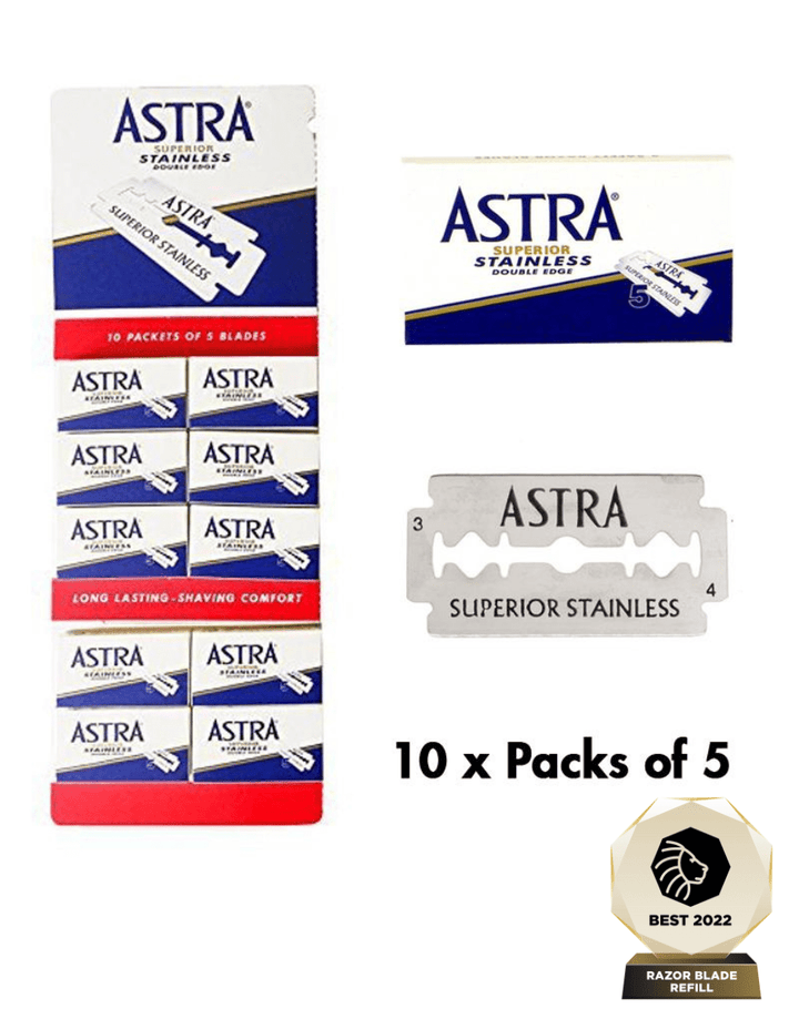 50 Blades of ASTRA Superior Stainless Double Edge Safety Razor Blades SGPomades Discover Joy in Self Care