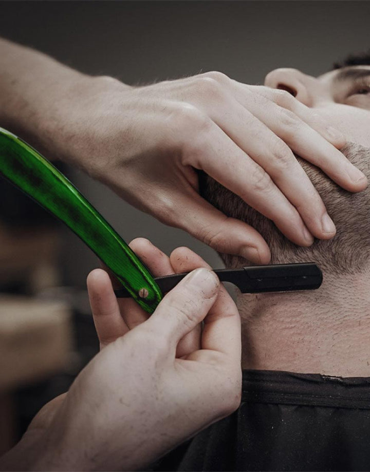 Barbarossa Brothers The Buccaneer Cut Throat Razor - Wooden Green SGPomades Discover Joy in Self Care