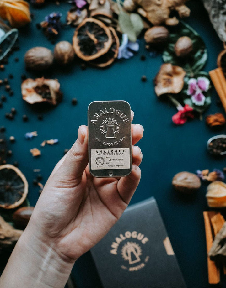 Cornerstone Solid Cologne by Analogue Apotik SGPomades Discover Joy in Self Care