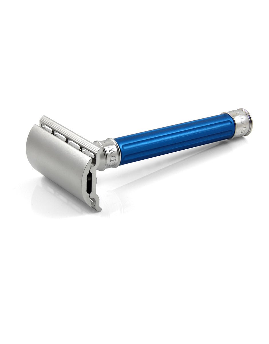 Edwin Jagger - 3ONE6 Collection - Stainless Steel Blue Double Edge Saf ...