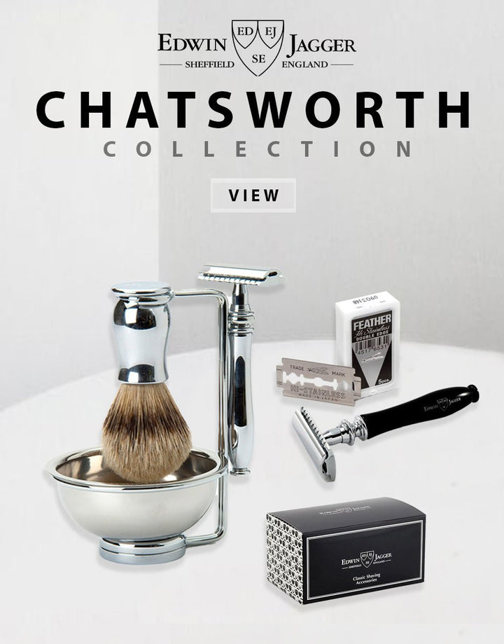 Edwin Jagger - Chatsworth Collection - Smooth Chrome Gillette® Mach3® Razor SGPomades Discover Joy in Self Care