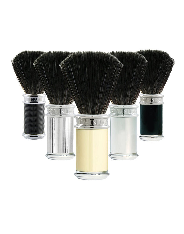 Edwin Jagger - DE Series - Chrome Lined Shaving Brush (Black Synthetic Brush) SGPomades Discover Joy in Self Care