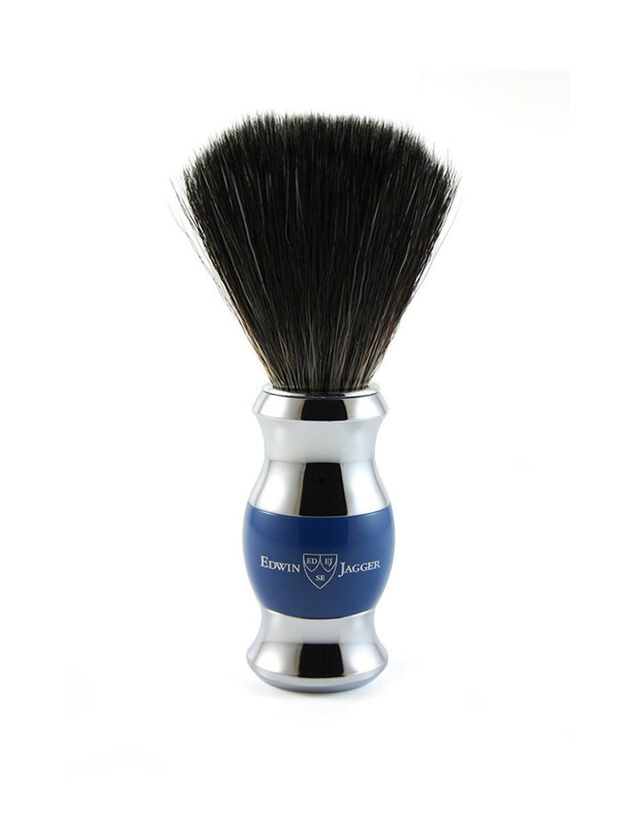 Edwin Jagger - Diffusion 36 Range - Blue & Chrome Double Edge (Black Synthetic Brush) - 3 Piece Shaving Gift Set SGPomades Discover Joy in Self Care