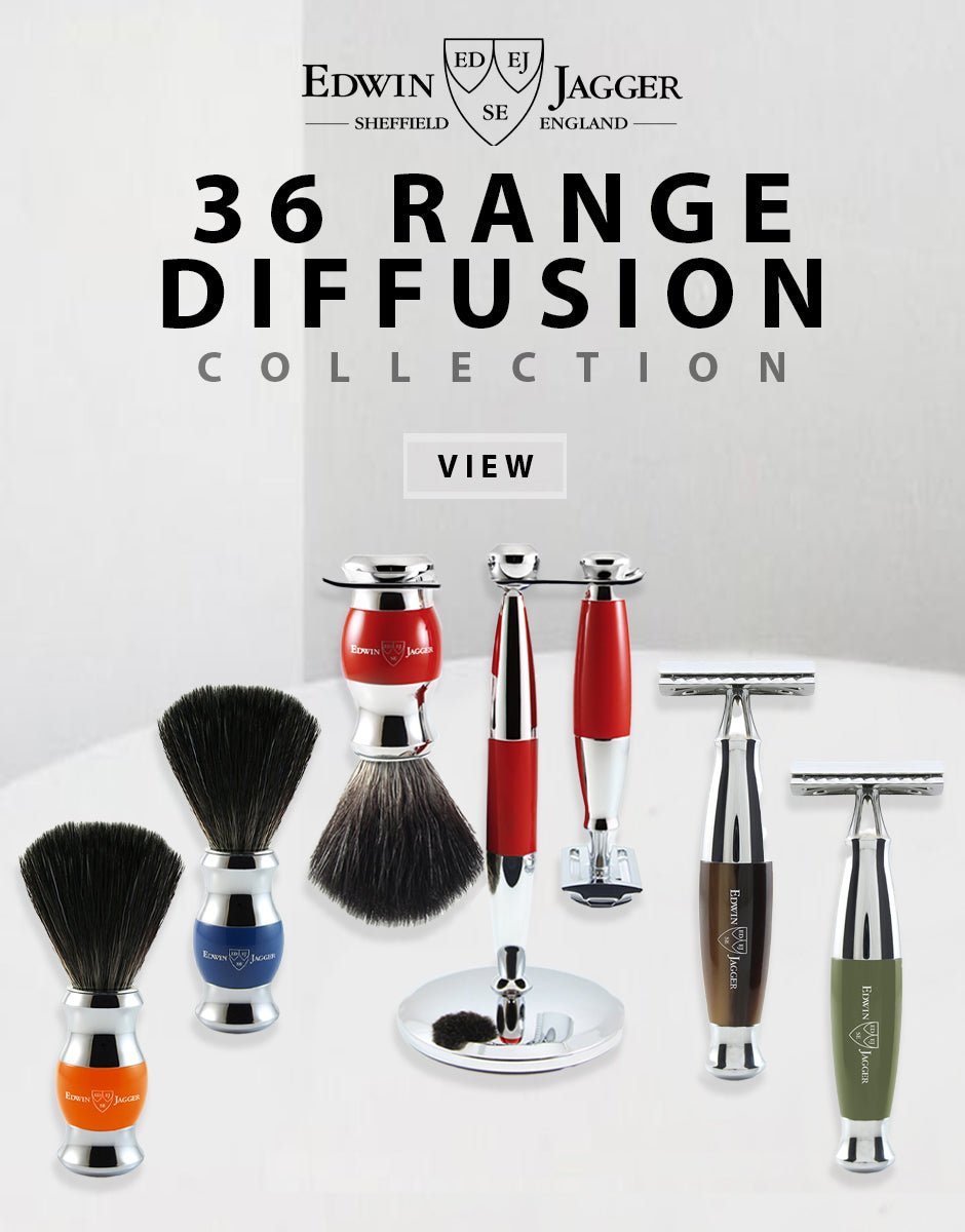 Edwin Jagger - Diffusion 36 Range - Blue & Chrome Double Edge Safety R ...