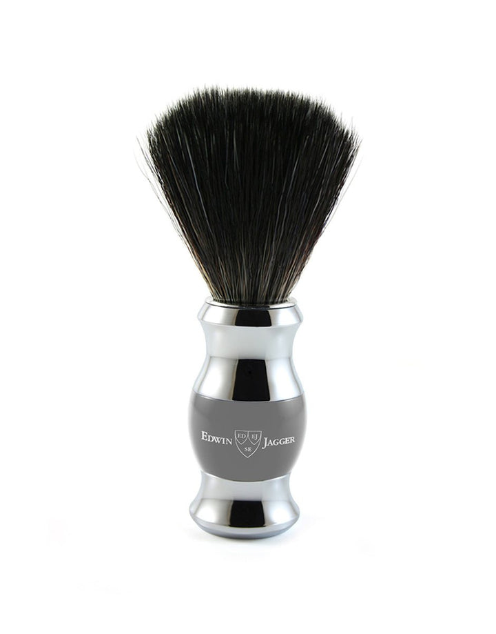 Edwin Jagger - Diffusion 36 Range - Grey & Chrome Double Edge (Black Synthetic Brush) - 3 Piece Shaving Gift Set SGPomades Discover Joy in Self Care