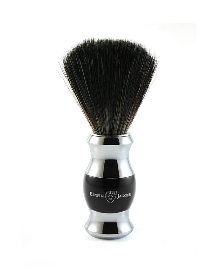 Edwin Jagger - Diffusion 36 Range - Imitation Ebony & Chrome Double Edge (Black Synthetic Brush) - 3 Piece Shaving Gift Set SGPomades Discover Joy in Self Care