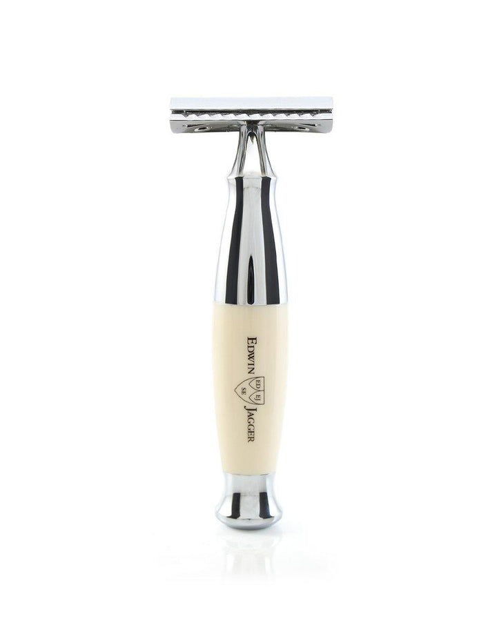 Edwin Jagger - Diffusion 36 Range - Imitation Ivory & Chrome Double Edge Safety Razor - SGPomades Discover Joy in Self Care