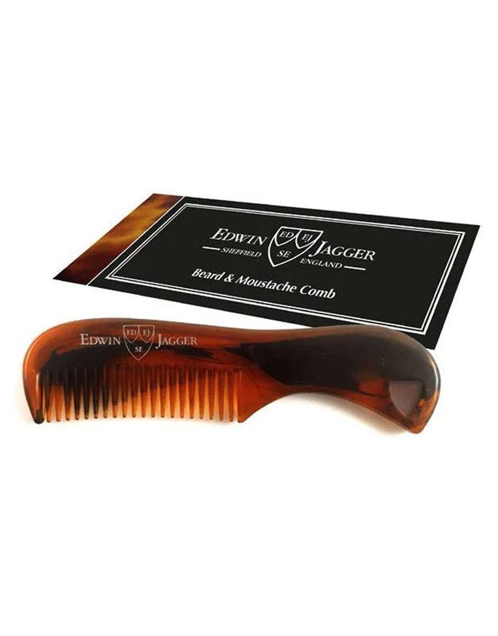 Edwin Jagger Tortoiseshell Beard & Moustache Comb - SGPomades Discover Joy in Self Care