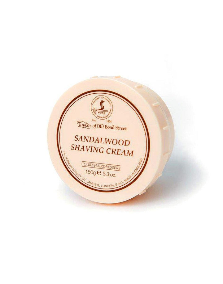 Taylor of Old Bond Street Sandalwood Shaving Cream Bowl 150g - SGPomades Discover Joy in Self Care