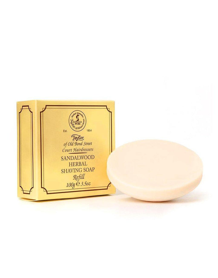 Taylor of Old Bond Street Sandalwood Shaving Soap Refill 100g - SGPomades Discover Joy in Self Care