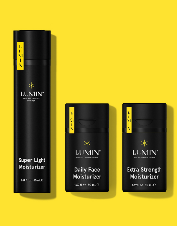 Lumin Men's Face Moisturizer (Daily, Extra Strength, Super Light, Sun Defense)