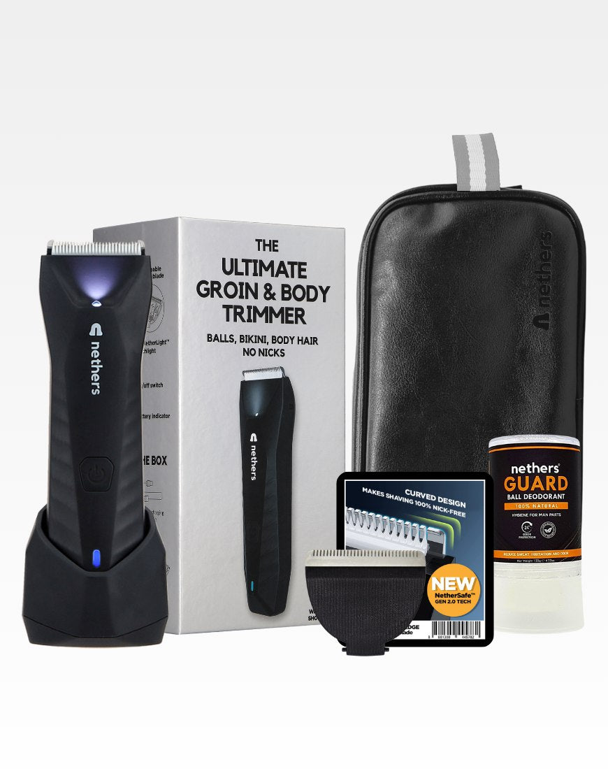 Nethers™ Complete Package All Inclusive Kit For Mens Private Manscaping & Shaving Body Hair