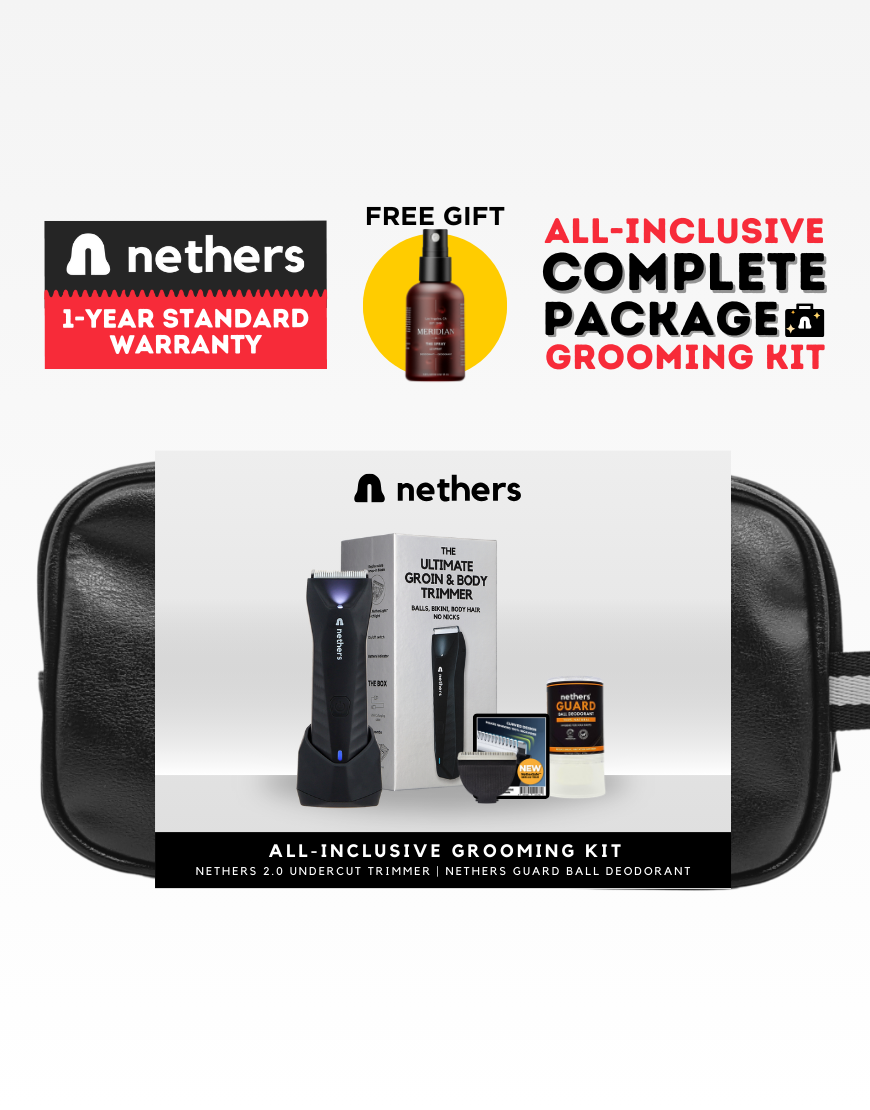 Nethers™ Complete Package All Inclusive Kit For Mens Private Manscaping & Shaving Body Hair