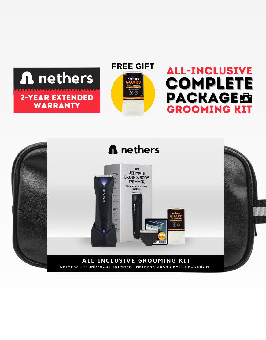 Nethers™ Complete Package All Inclusive Kit For Mens Private Manscaping & Shaving Body Hair