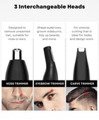 Nethers™ 3-In-1 Nose Trimmer - The Ultimate Nose & Face Trimmer For Nose, Eye Brows, Beard Hair