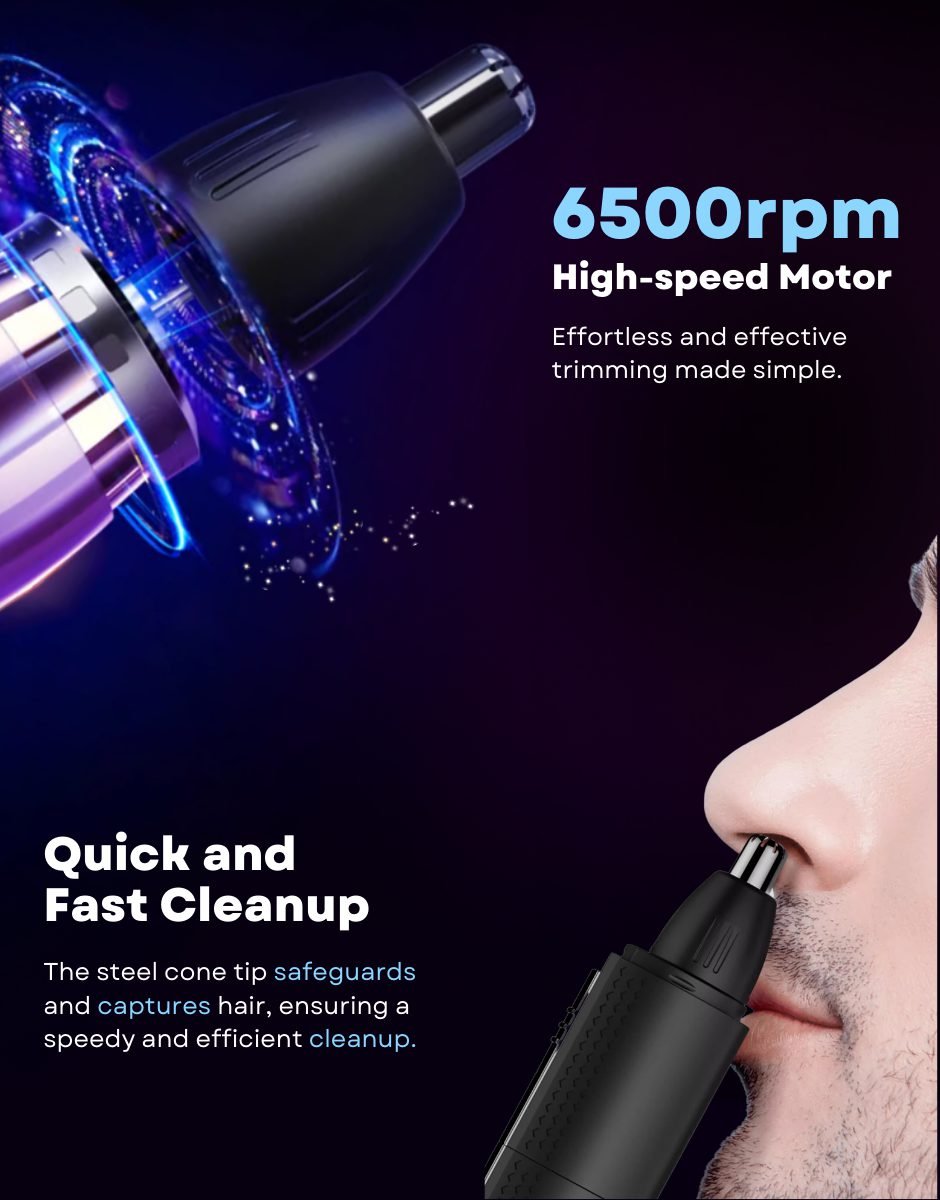 Nethers™ 3-In-1 Nose Trimmer - The Ultimate Nose & Face Trimmer For Nose, Eye Brows, Beard Hair