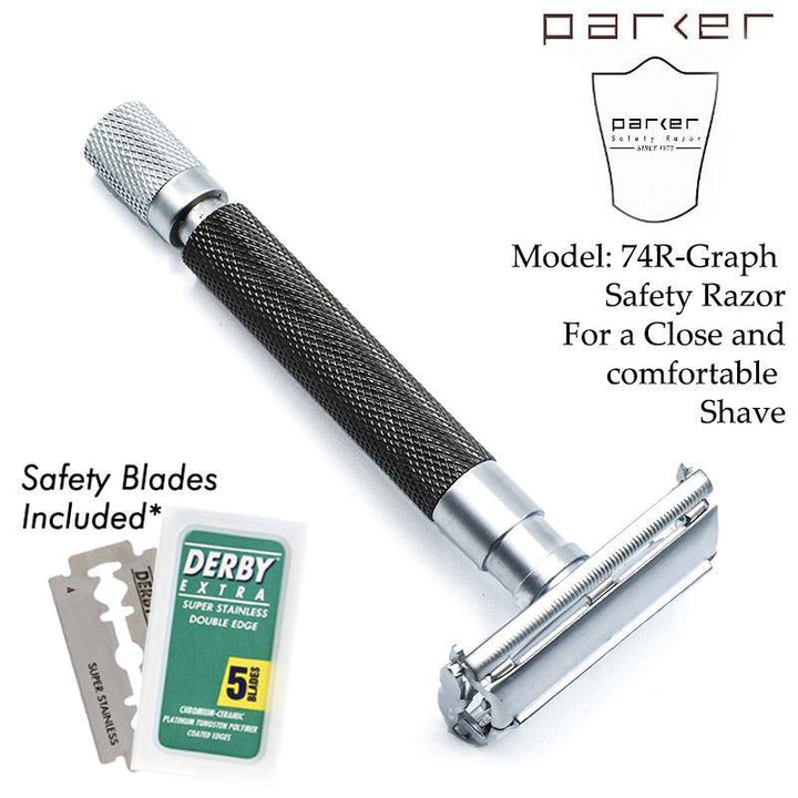 Parker 74R-Graph Butterfly Open Double Edge Safety Razor - SGPomades Discover Joy in Self Care