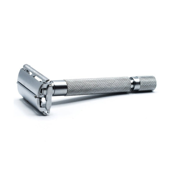 Parker 74R-SC Satin Chrome Butterfly Open Double Edge Safety Razor SGPomades Discover Joy in Self Care