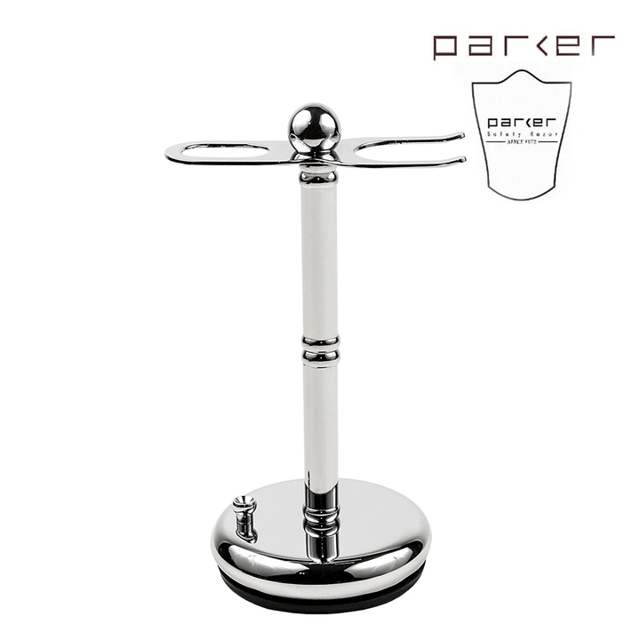 Parker Deluxe Chrome Straight Razor & Shave Brush Stand - STRSTD - SGPomades Discover Joy in Self Care