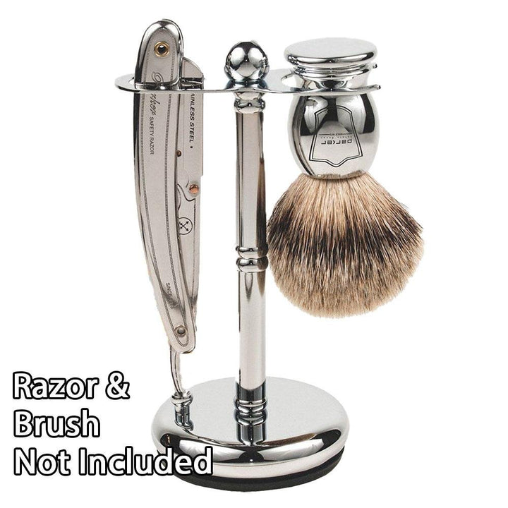 Parker Deluxe Chrome Straight Razor & Shave Brush Stand - STRSTD SGPomades Discover Joy in Self Care