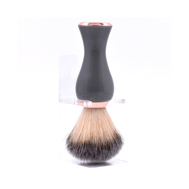 Parker Gray & Rose Gold Handle Synthetic Bristle Shaving Brush with Brush Stand SGPomades Discover Joy in Self Care