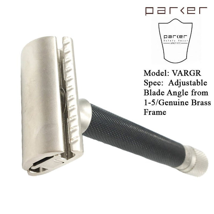 Parker VARGR - Variant Adjustable Double Edge Safety Razor - Graphite SGPomades Discover Joy in Self Care