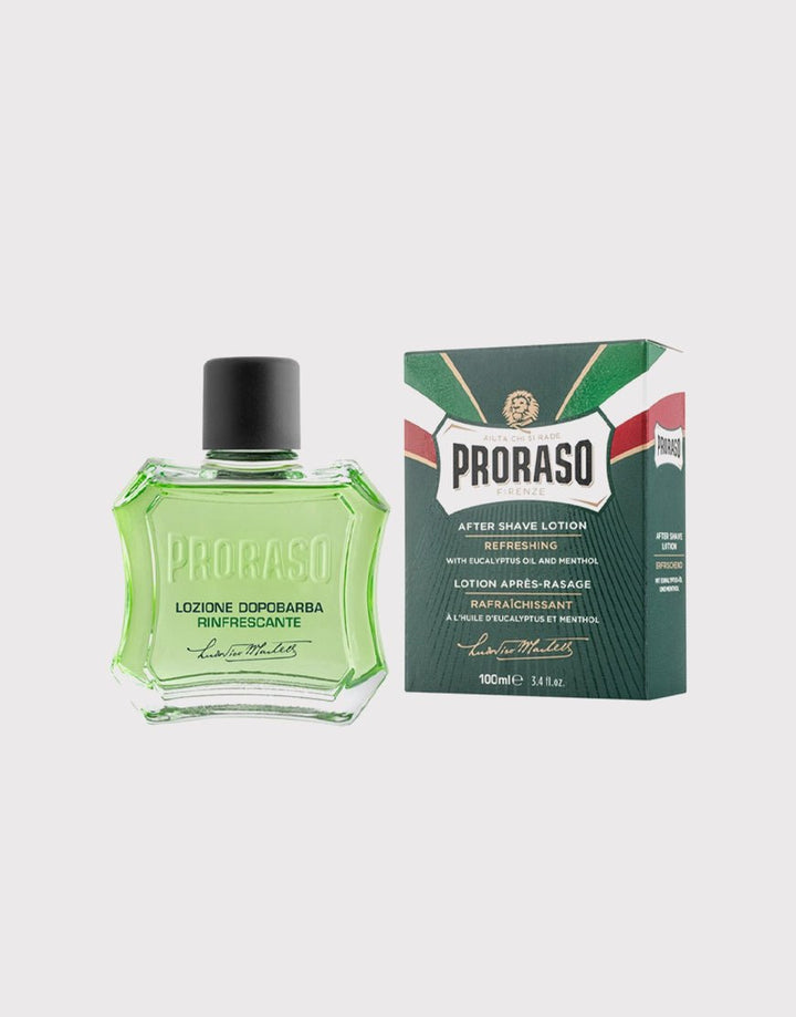 Proraso Green Liquid Lotion Aftershave 100ml - Menthol & Eucalyptus SGPomades Discover Joy in Self Care