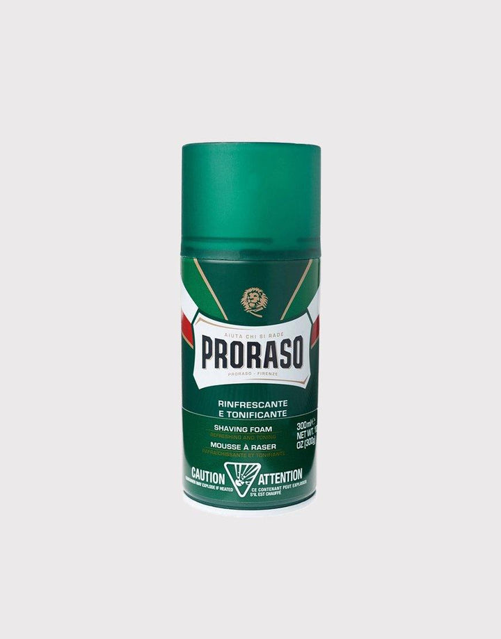 Proraso Green Shaving Foam 300ml - Menthol & Eucalyptus - SGPomades Discover Joy in Self Care