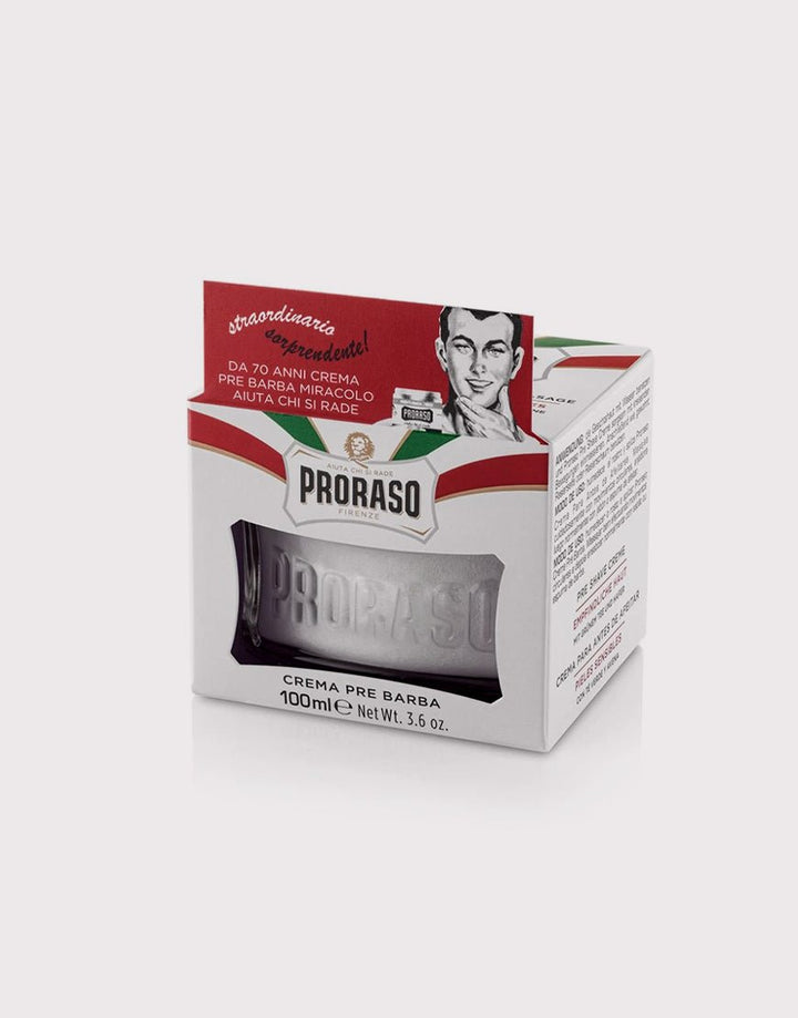 Proraso White Pre-Shave Cream 100ml - For Sensitive Skin (Travel Friendly) SGPomades Discover Joy in Self Care