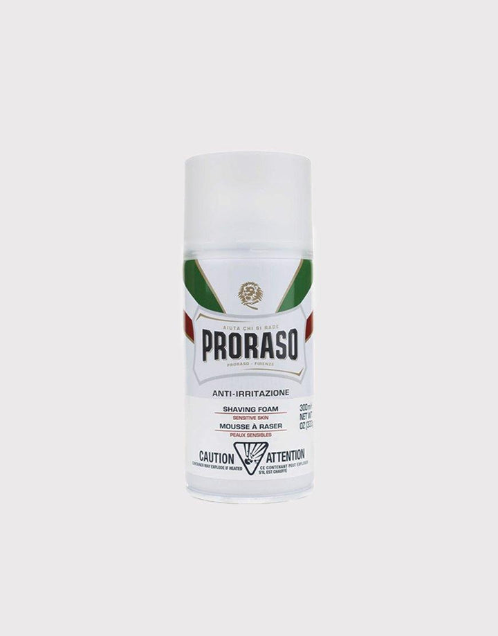 Proraso White Shaving Foam 300ml - For Sensitive Skin (Green Tea & Oat) - SGPomades Discover Joy in Self Care