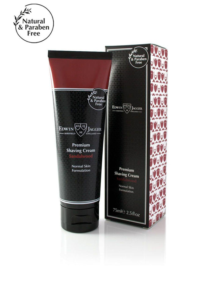 Edwin Jagger Sandalwood Shaving Cream Tube 75ml - SGPomades Discover Joy in Self Care