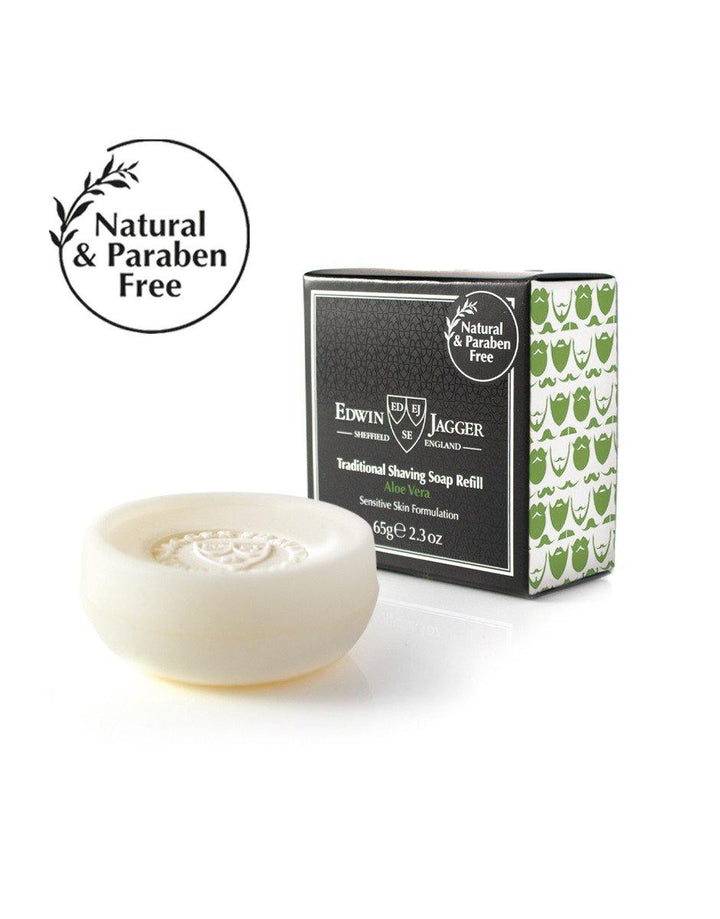 Edwin Jagger Aloe Vera Shaving Soap 65g Refill - SGPomades Discover Joy in Self Care