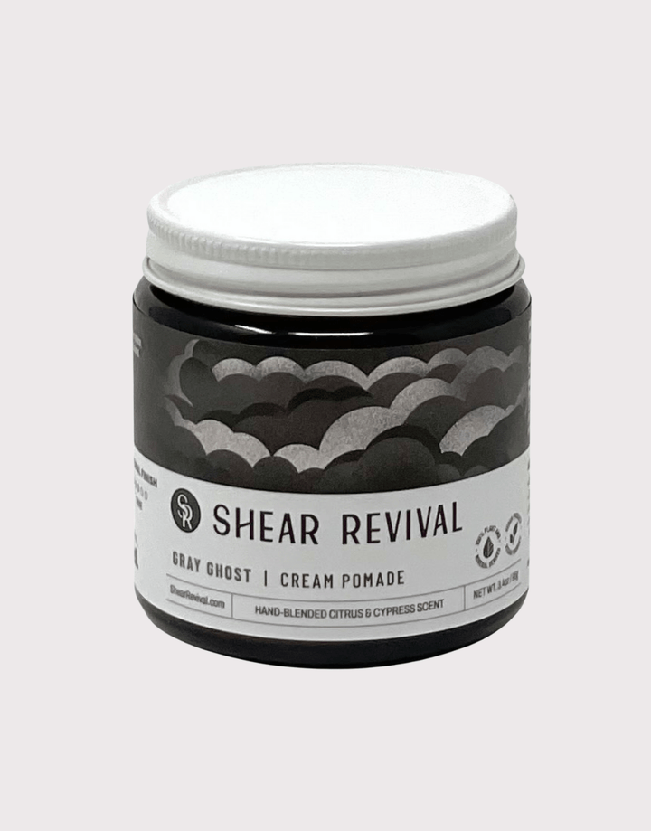 Shear Revival Gray Ghost Strong Hold Cream Pomade SGPomades Discover Joy in Self Care