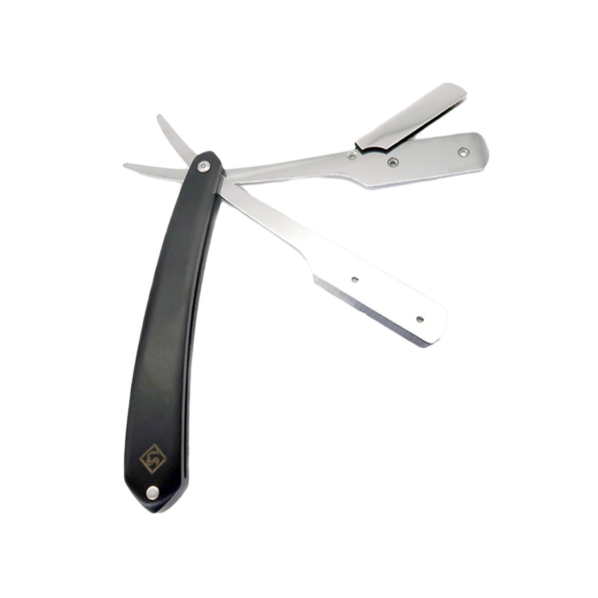 Ubersuave Eco-Razor Black Wood Straight Edge Razor w/ Faux Leather Sle ...