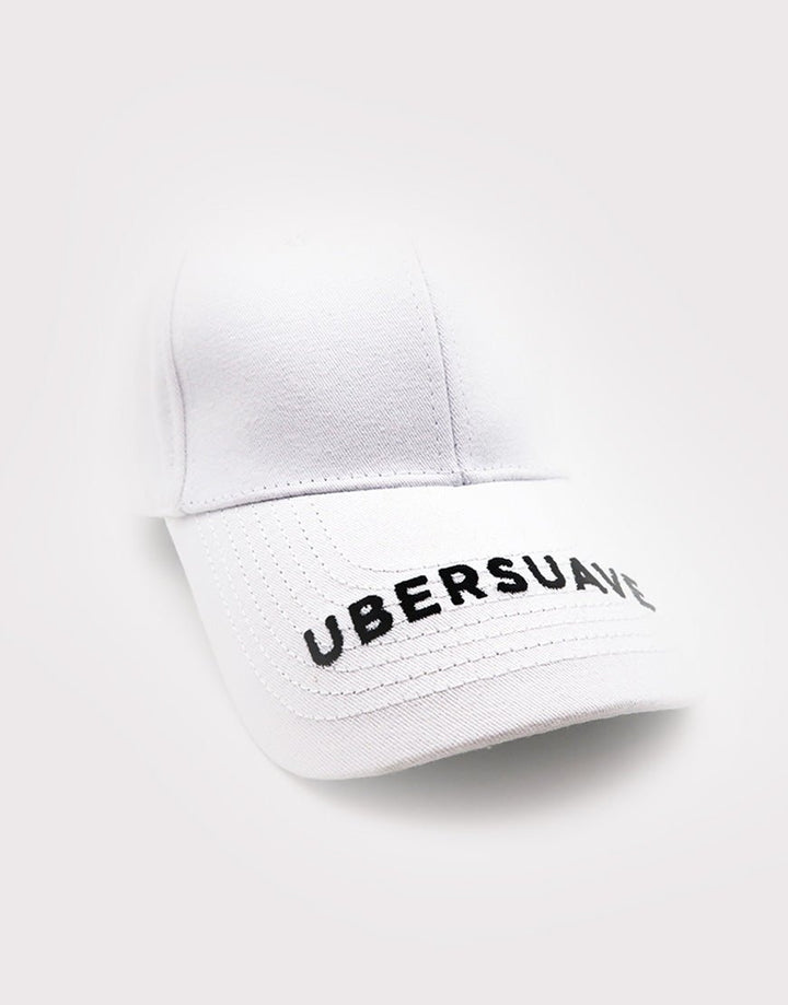Ubersuave Embroidered White Cap SGPomades Discover Joy in Self Care