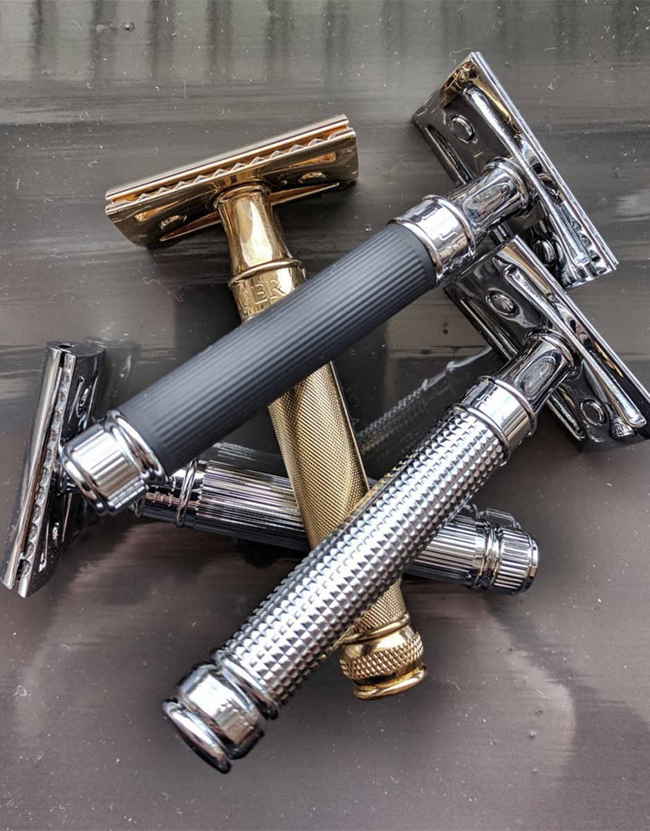 Edwin Jagger - DE Series - 3D Laser Diamond Knurled Handle Double