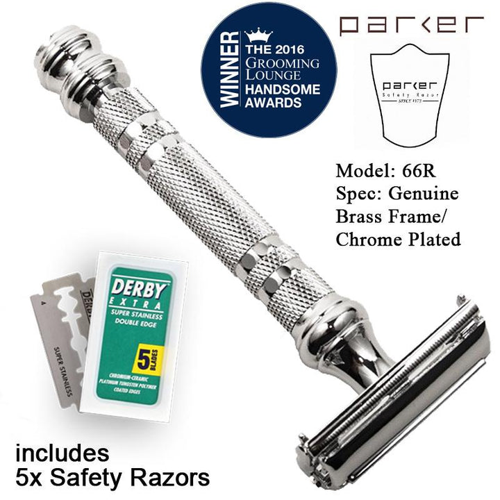 Parker 66R - Butterfly Open Double Edge Safety Razor - Super Heavyweight - Welcome to SGPomades