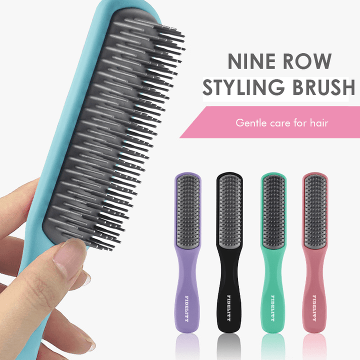 9 Row Gentle Styling Brush by Fidelity - SGPomades Discover Joy in Self Care