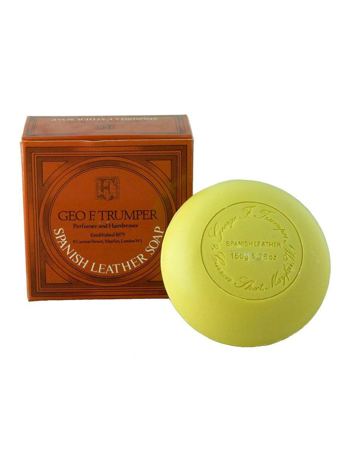 Geo. F. Trumper Traditional Spanish Leather Bath Soap 150g - SGPomades Discover Joy in Self Care