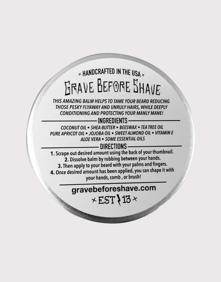 Grave Before Shave Bay Rum Beard Balm - S'pore Mens Grooming Webstore - SGPomades.com