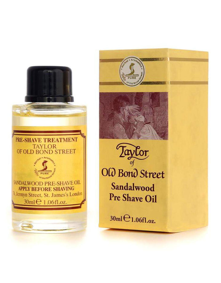 Taylor of Old Bond Street Sandalwood Pre Shave Oil 30ml - SGPomades Discover Joy in Self Care