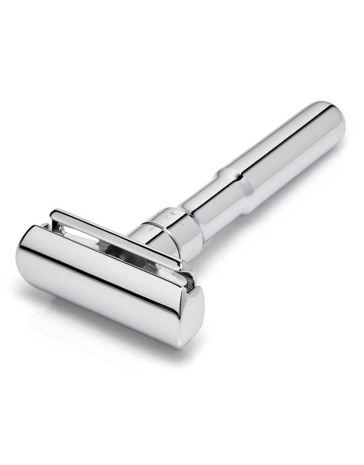 Merkur Futur 701 Classic Double Edge Adjustable Safety Razor with 6 Settings - Polished Chrome Brass Handle - SGPomades Discover Joy in Self Care