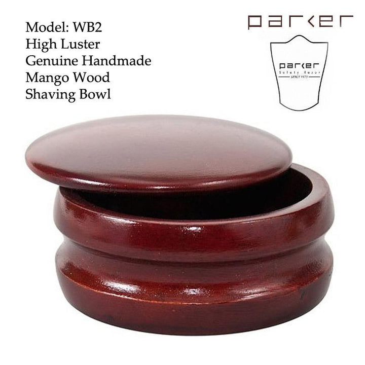 Parker High Luster Mango Wood Shave Bowl - SGPomades Discover Joy in Self Care