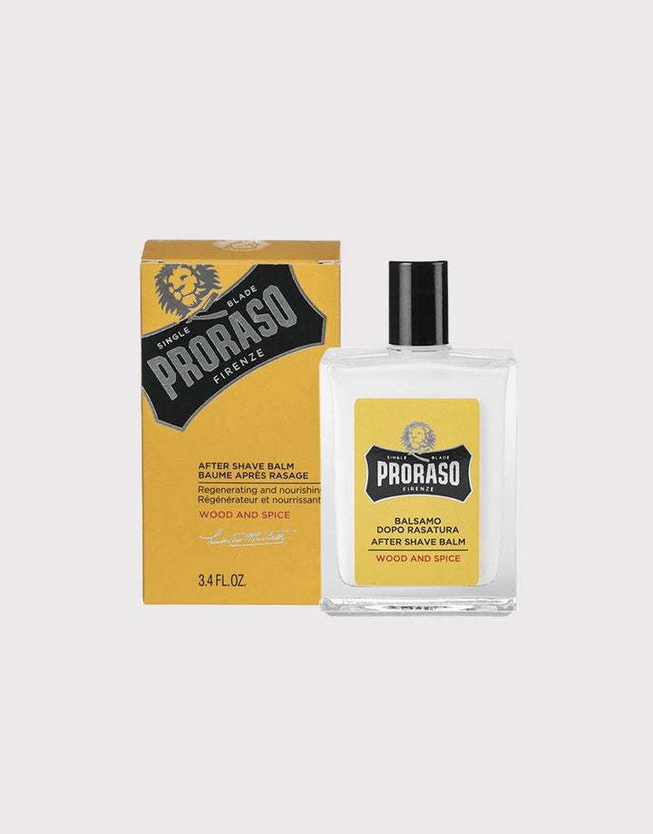 Proraso Aftershave Balm 100ml (Alcohol Free) - Wood & Spice - SGPomades Discover Joy in Self Care