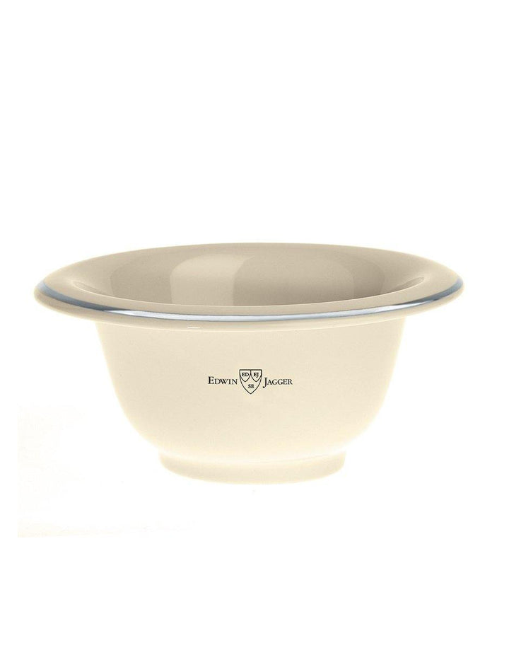 Edwin Jagger Ivory Porcelain Shaving Bowl With Chrome Rim - SGPomades Discover Joy in Self Care