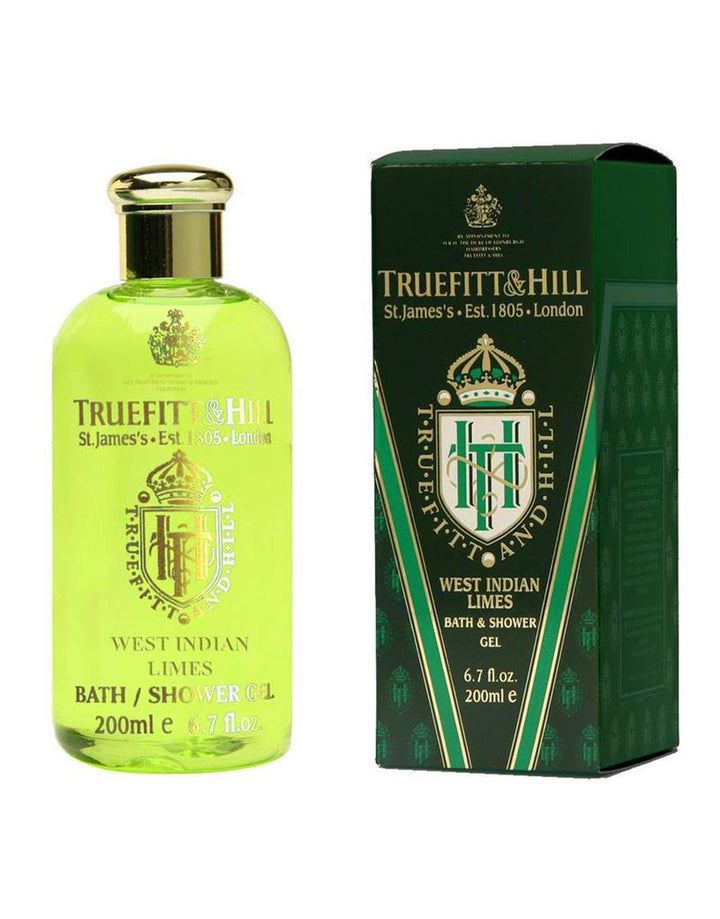 Truefitt & Hill West Indian Limes Bath and Shower Gel 200ml - SGPomades Discover Joy in Self Care