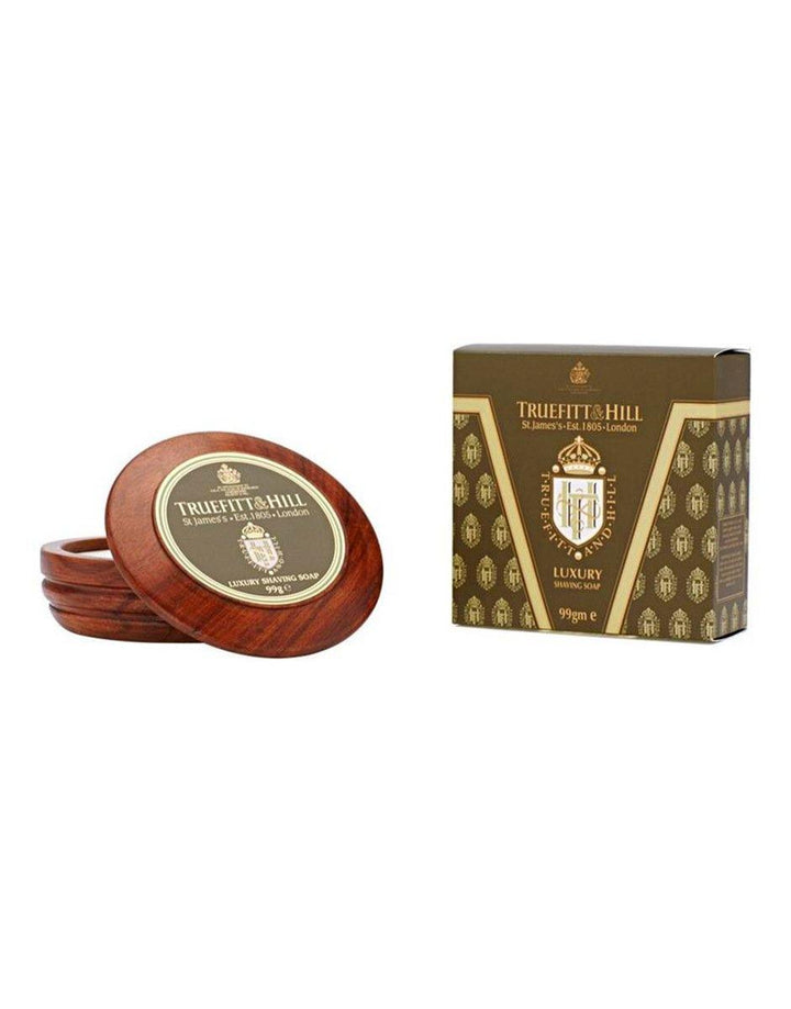 Truefitt & Hill Luxury Shaving Soap in a Wooden Bowl 99g - SGPomades Discover Joy in Self Care