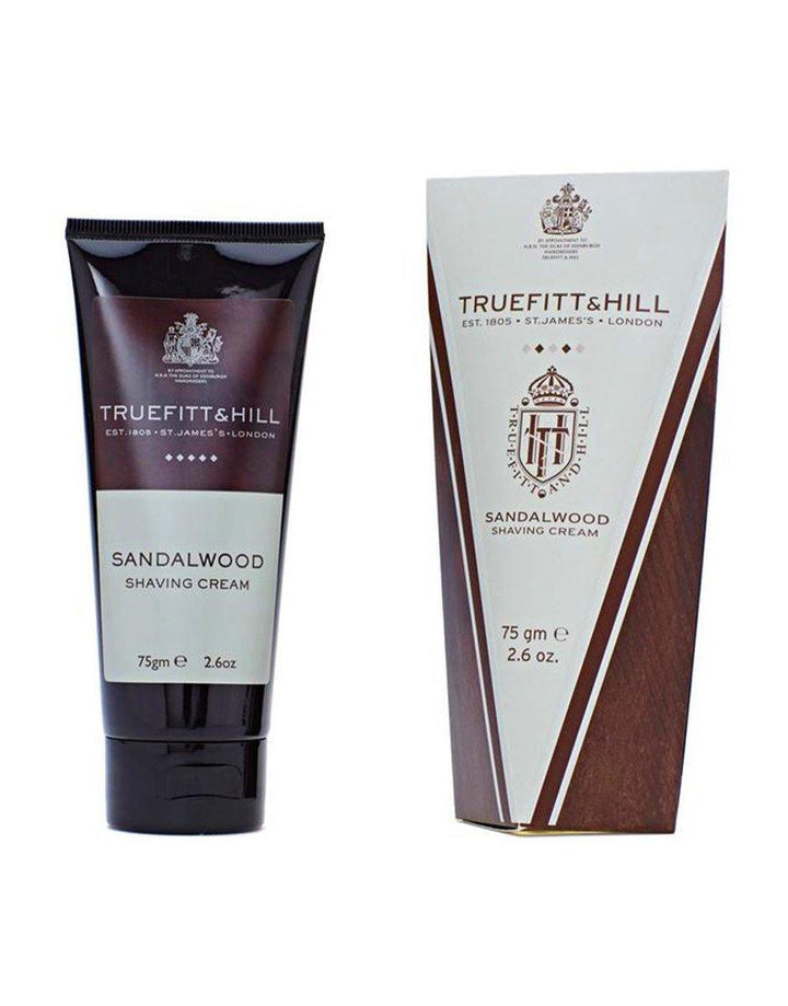 Truefitt & Hill Sandalwood Shaving Cream Tube 75g - SGPomades Discover Joy in Self Care