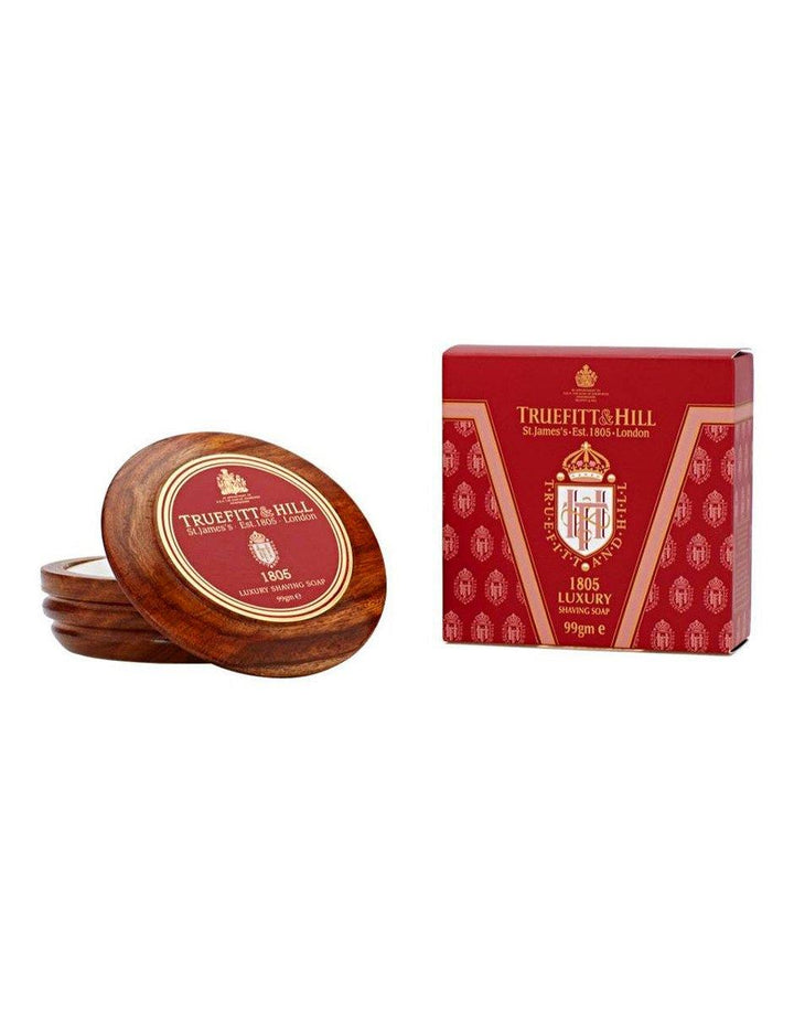 Truefitt & Hill 1805 Shaving Soap in a Wooden Bowl 99g - SGPomades Discover Joy in Self Care
